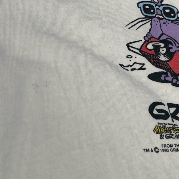 Vintage 1990 Mother Goose & Grimm The Grimm Rapper Comic T Shirt L - Picture 6 of 8